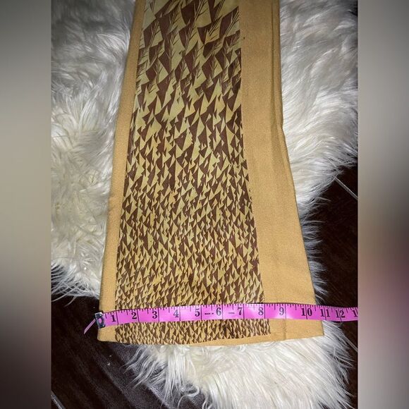 Bobstore mustard printed flat front pants sz XS/S (34) - Picture 8 of 9